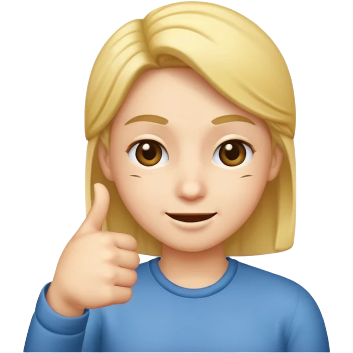 Winky face point finger  emoji