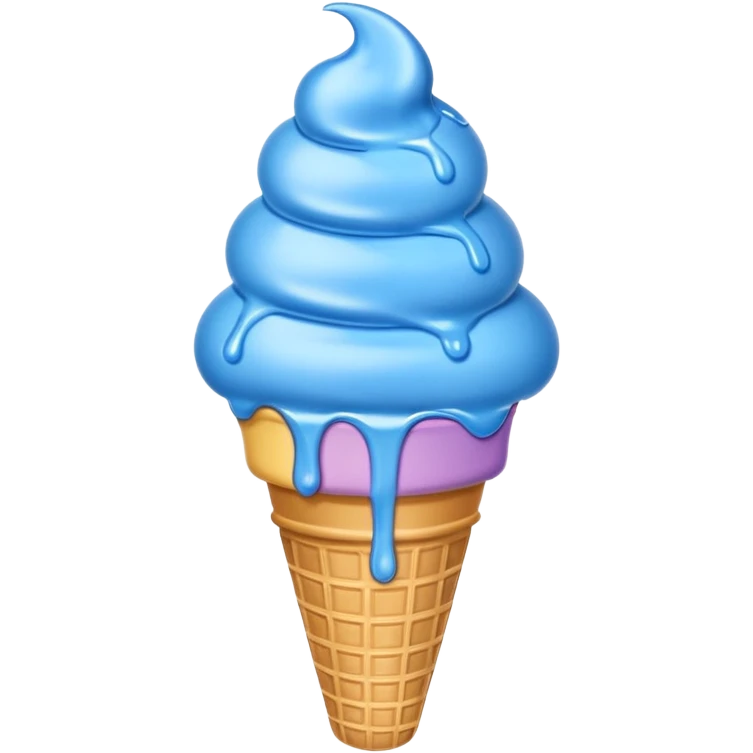 das kalsssische blaue eis emoji in 3d emoji