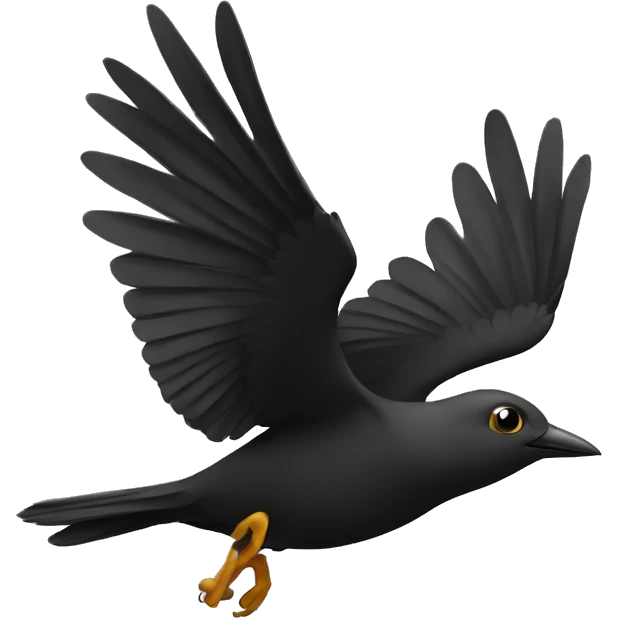 2 birds flying black emoji