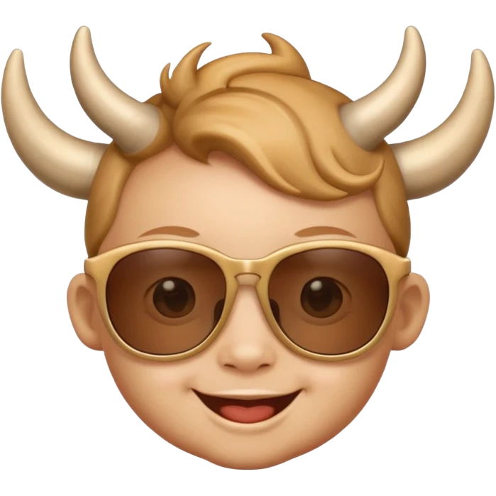 baby with horns and sunglasses emoji