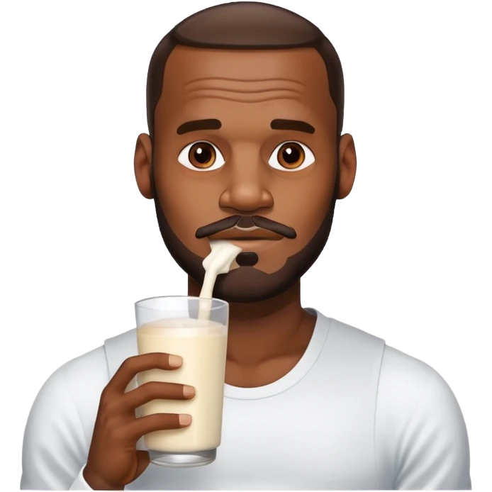 LeBron James drinking milk emoji