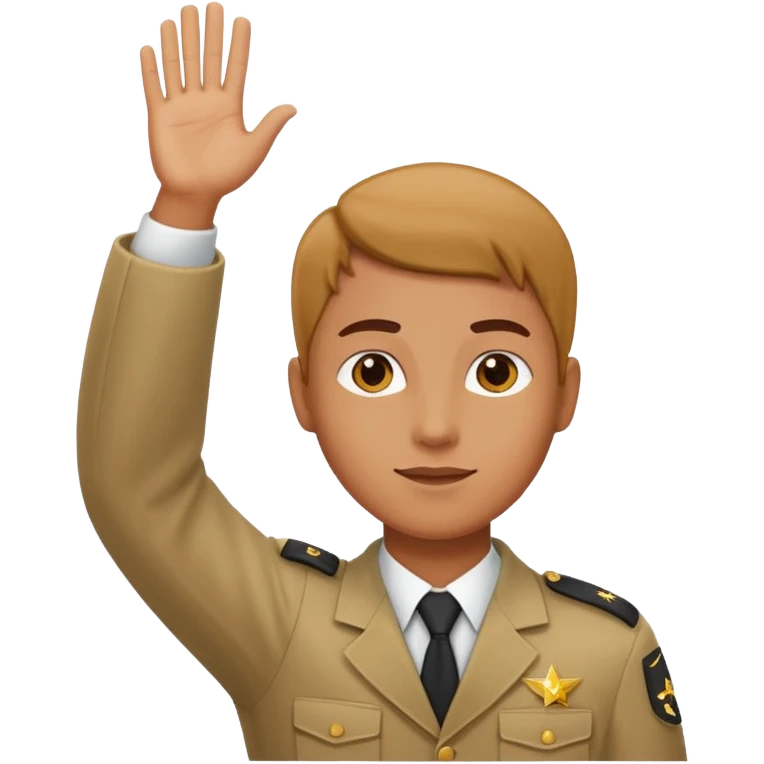 Hitler salute arm raised emoji