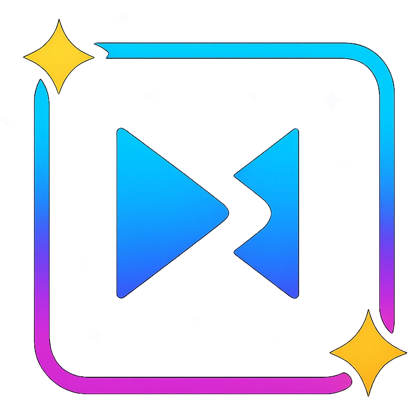 previous song icon with dark purple, blue, and black base, bright accents, complex gradients, stars, bright neon border, modern clean previous song symbol, glow and lighting effects, sophisticated futuristic icon style emoji