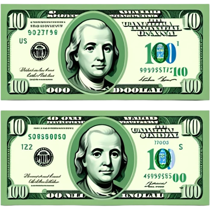 billete de 100 dolares emoji