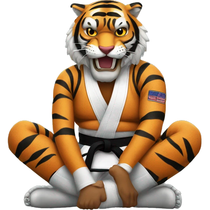 BJJ seated guard  Tiger  emoji