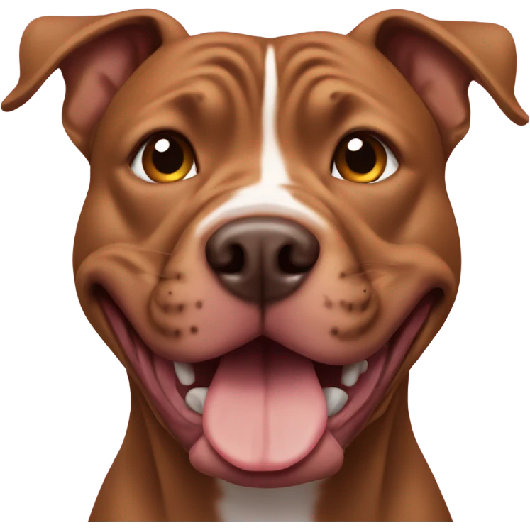 brown pitbull dog  emoji