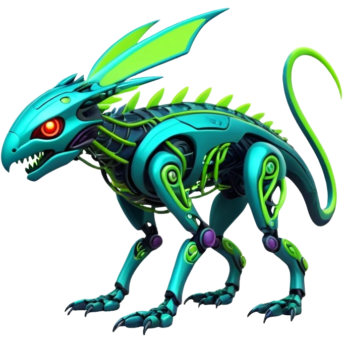 Futuristic Modern Fakémon-creature-hybrid Full Body emoji