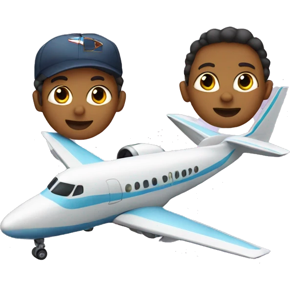 plane and twins emoji