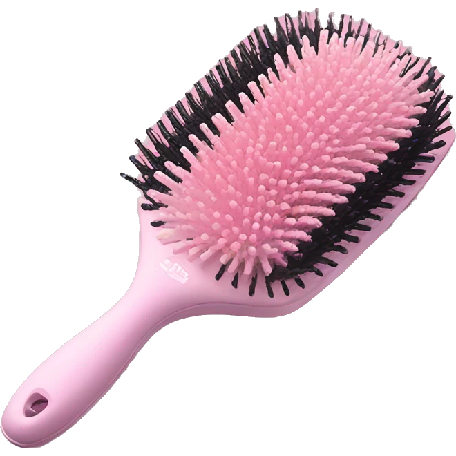 Light pink paddle hair brush emoji