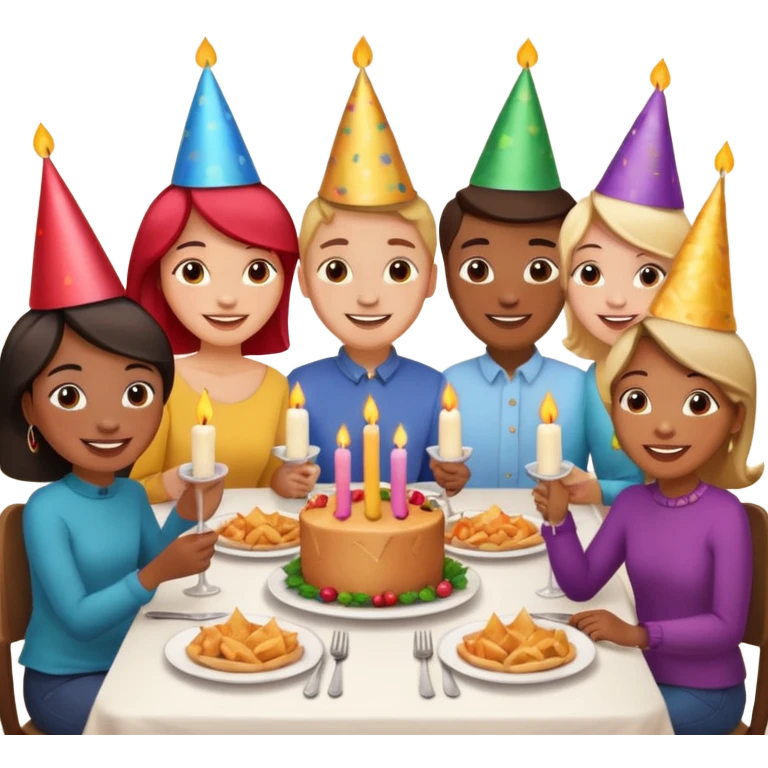 dia de jantar com amigos de infancia emoji