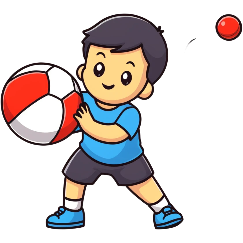 Kid playing with ball emoji