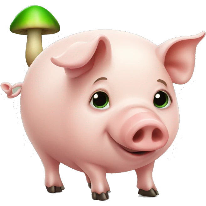 pig with green mushroom emoji