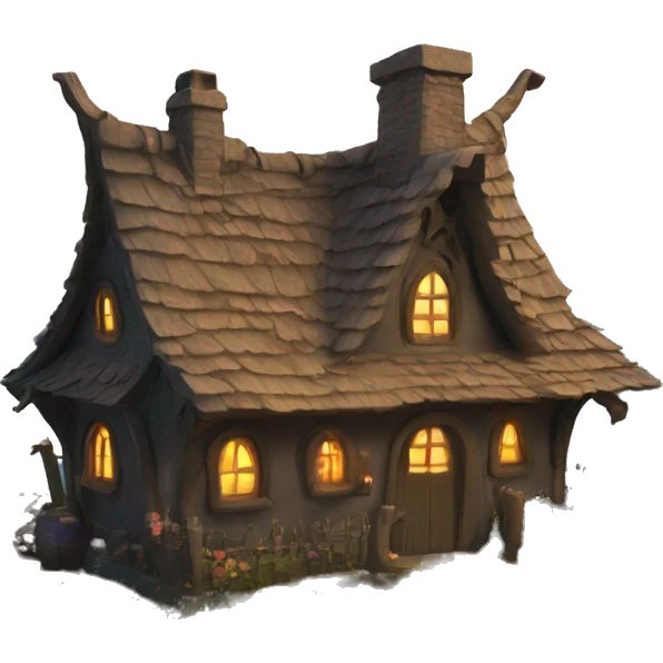 mystical witch cottage  emoji