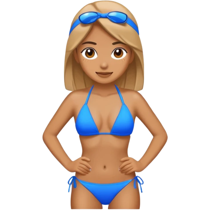 Blue bikini emoji