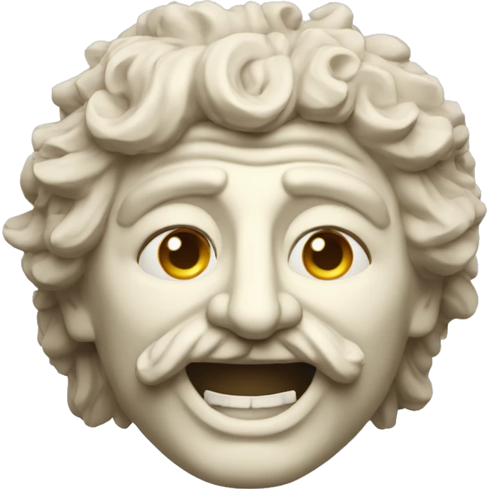 Ancient Greek King Odysseus Statue Face Only, Rolling on the floor laughing, Off-white emoji