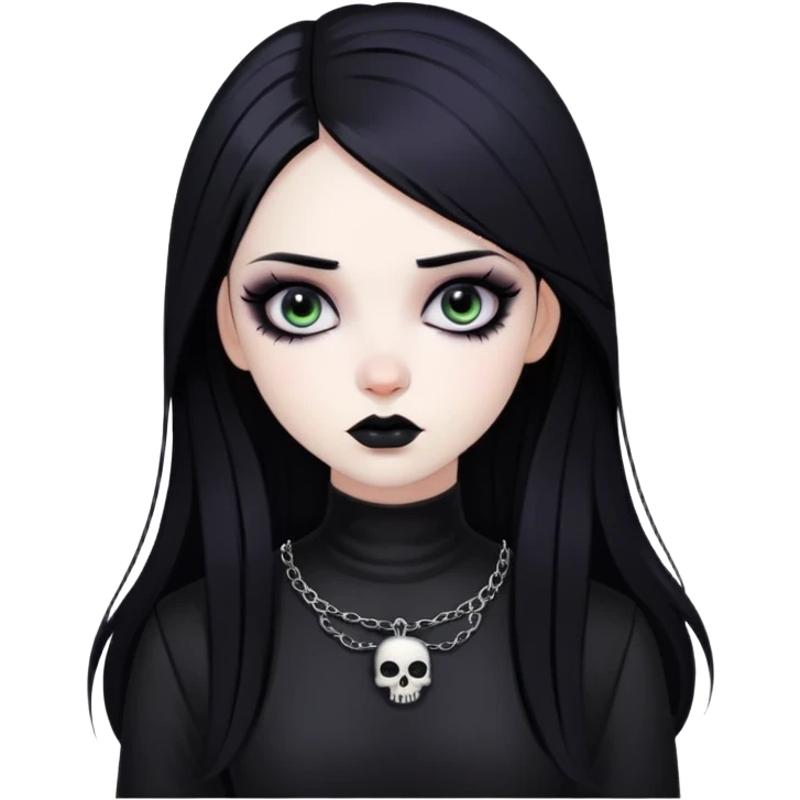 Emo goth girl emoji