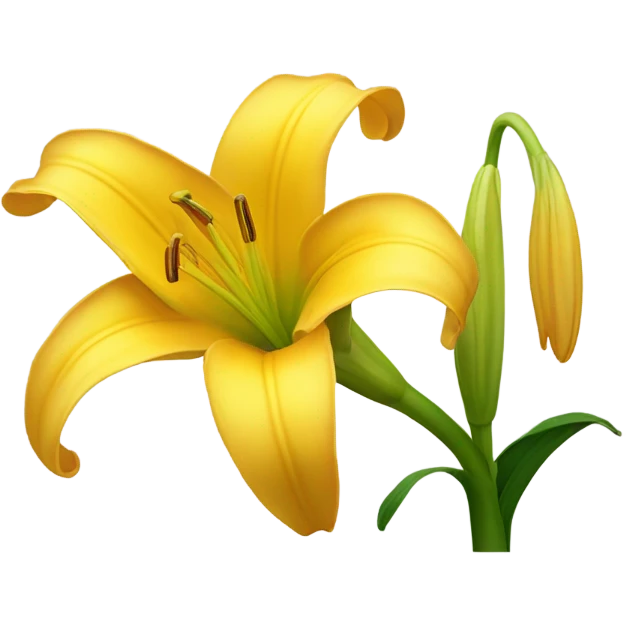 golden yellow lily flower emoji