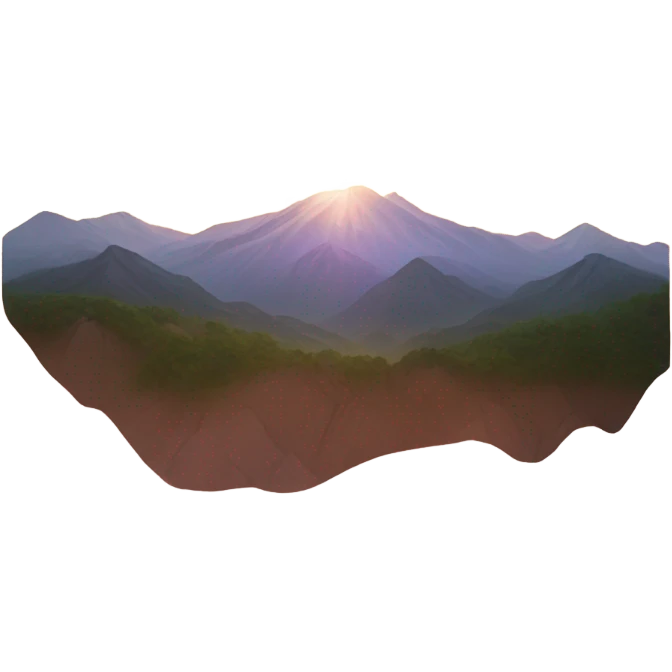 Sunrise over mountain emoji
