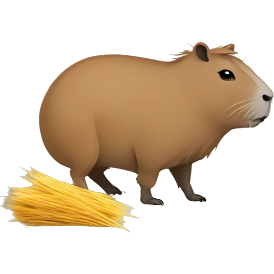 Capybara whit a mexican hay emoji