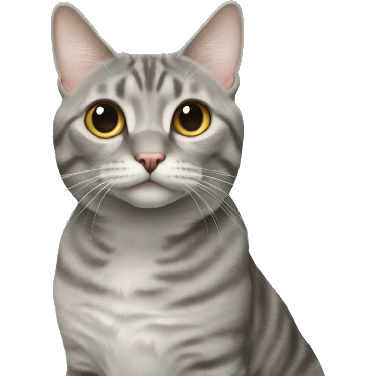 grey american bobtail emoji