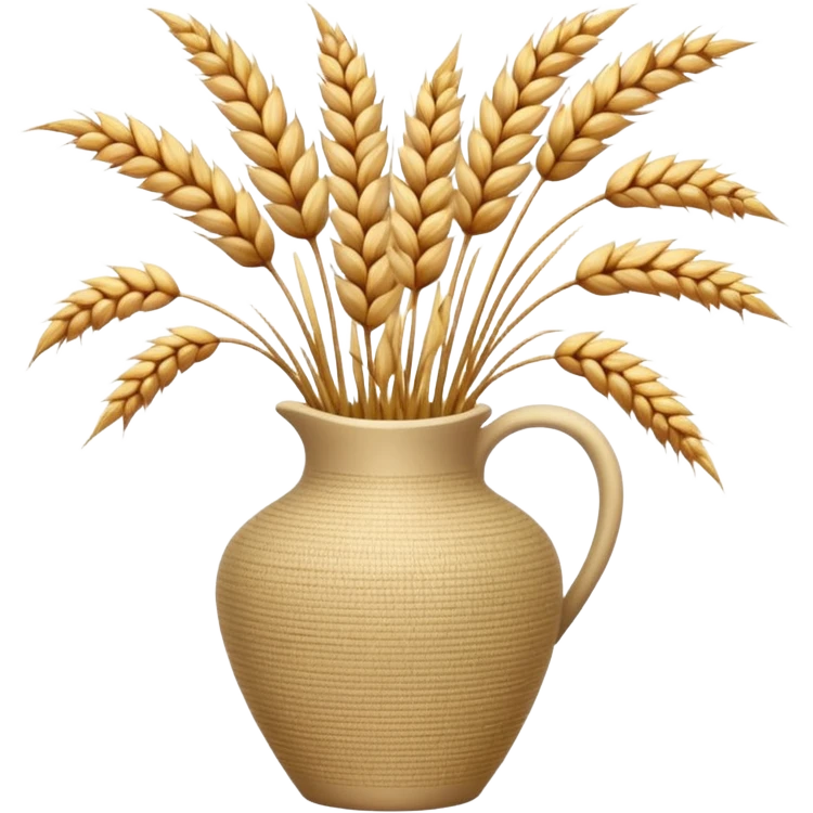 Dried grass and wheat in a beige vase emoji