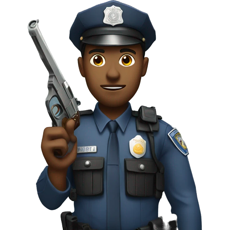 police with pistol on hand emoji