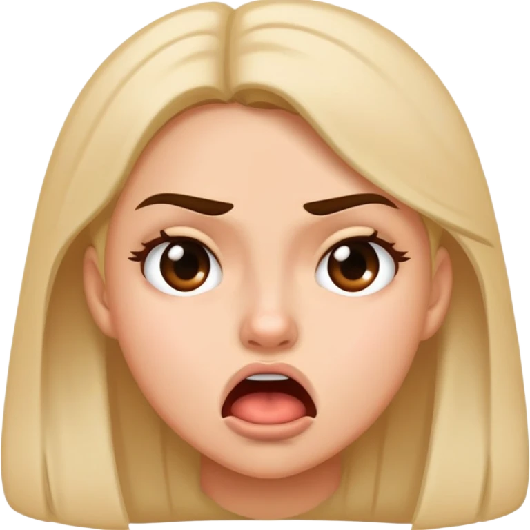 Girl giving a stank face emoji