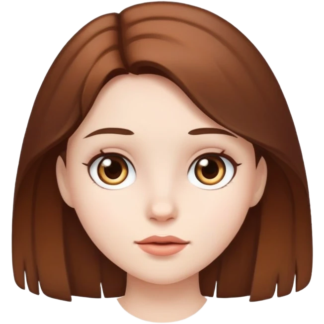 Bakery brown hair white skin girl emoji