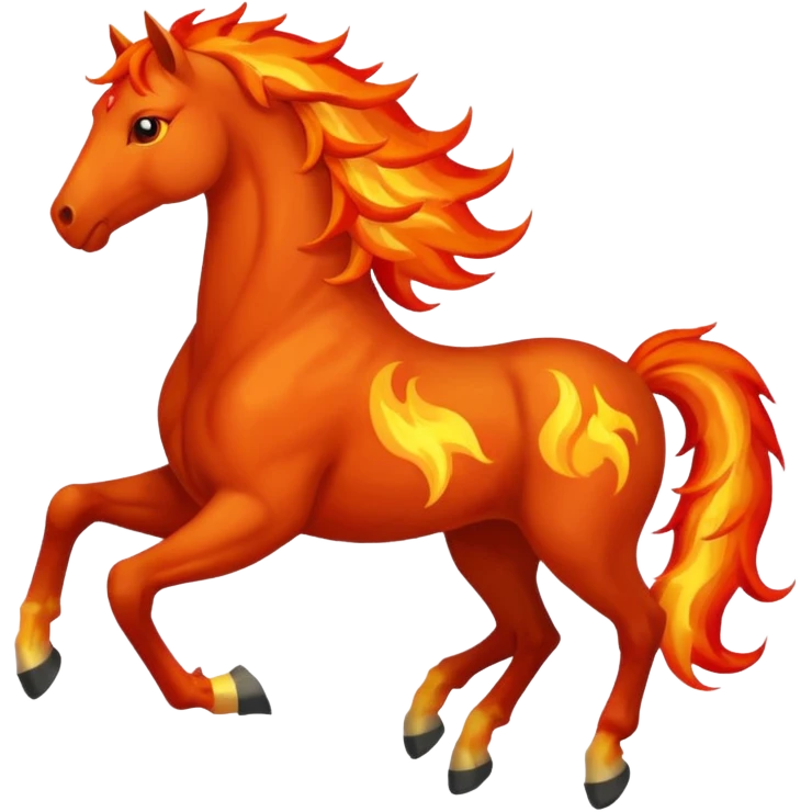 fire horse emoji to push notification . give fire horse emoji