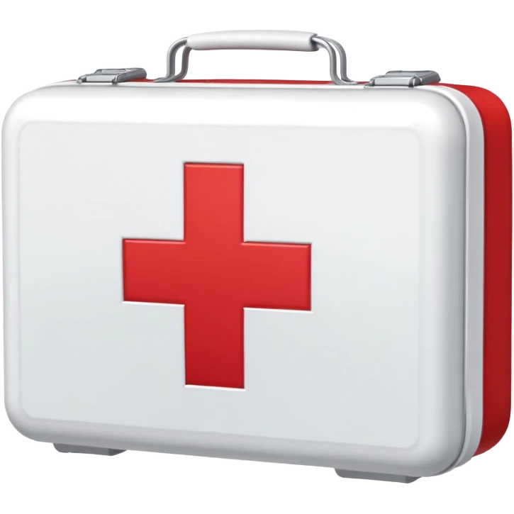 First aid kit with a red cross emoji