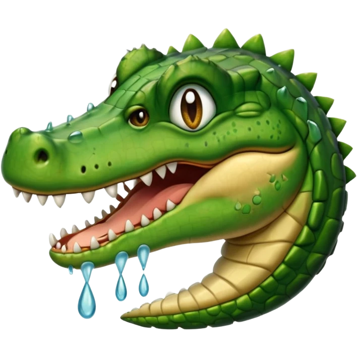 crocodile crying really hard emoji