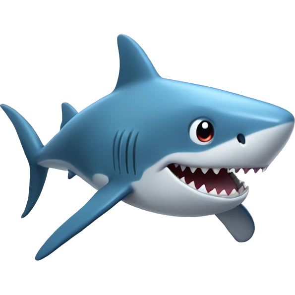 Shark whale waving emoji