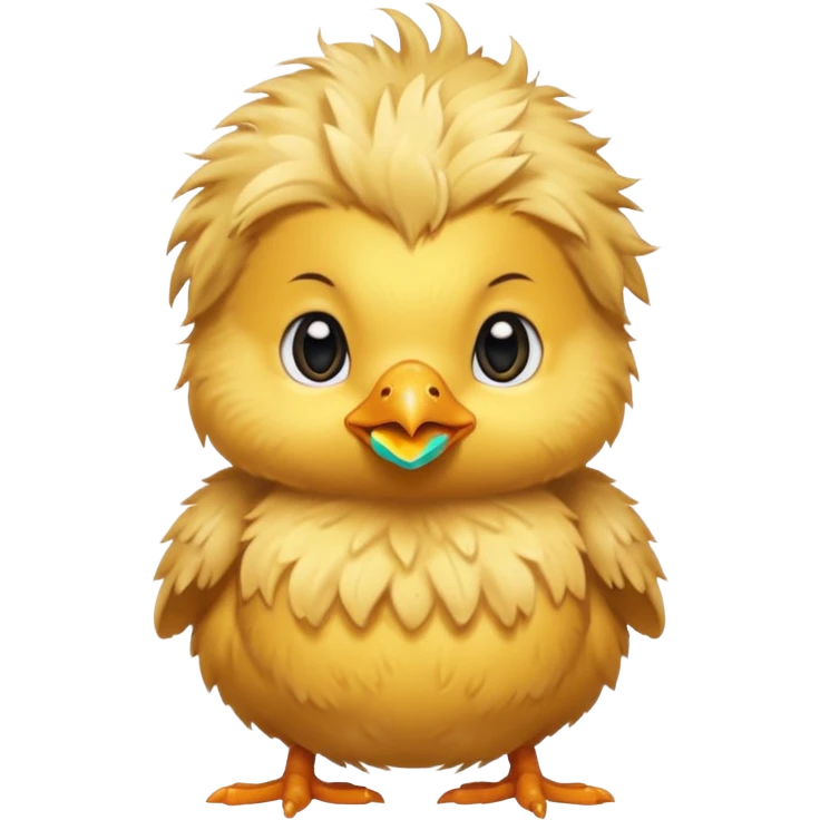 a baby chick with tatoos emoji