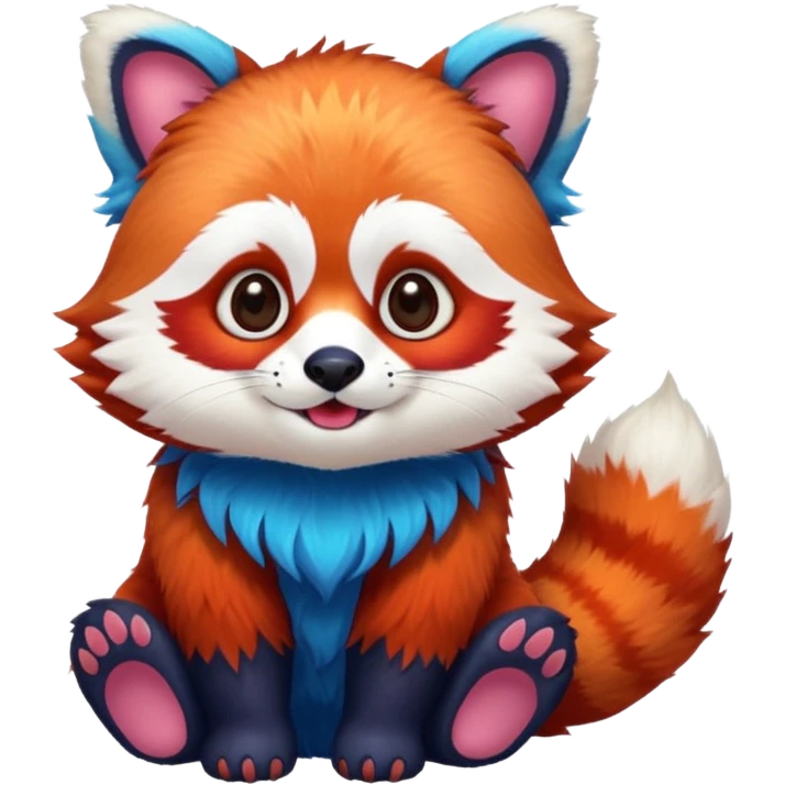 Blue Fantasy Red-Panda emoji