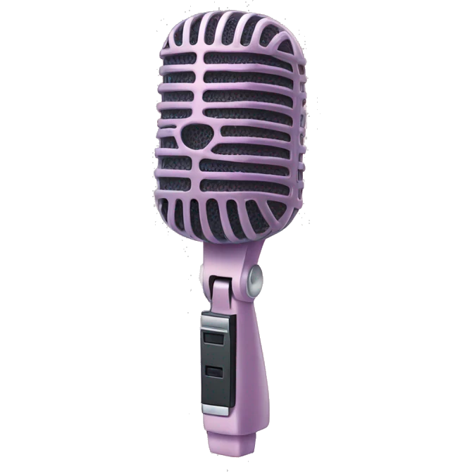 pastel pink microphone emoji