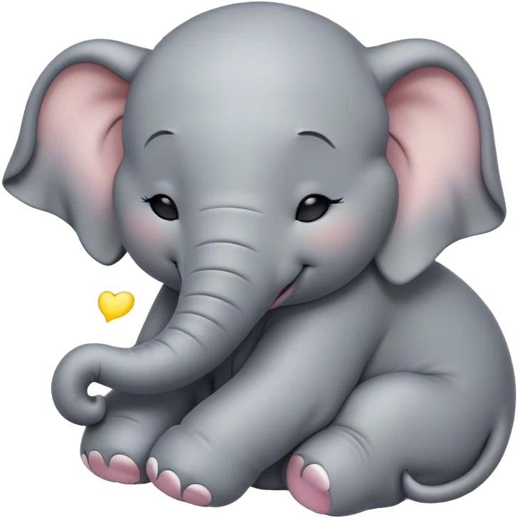 Meme-Worthy Cute Sleeping Elephant Portrait Emoji, Head resting peacefully with a contented smile, showcasing a massive, gentle build and a luxuriously soft gray hide, eyes shut in a serene, restful nap, Simplified yet hilariously adorable features, highly detailed, glowing with a soft, drowsy light, high shine, relaxed and utterly lovable, stylized with an air of playful laziness, bright and heartwarming, soft glowing outline, capturing the essence of a comically sleepy elephant, so meme-worthy it feels like it could instantly become the next viral sensation of adorable slumber! emoji