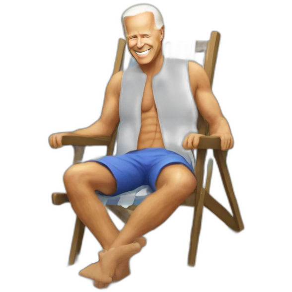 Biden beach mode string emoji