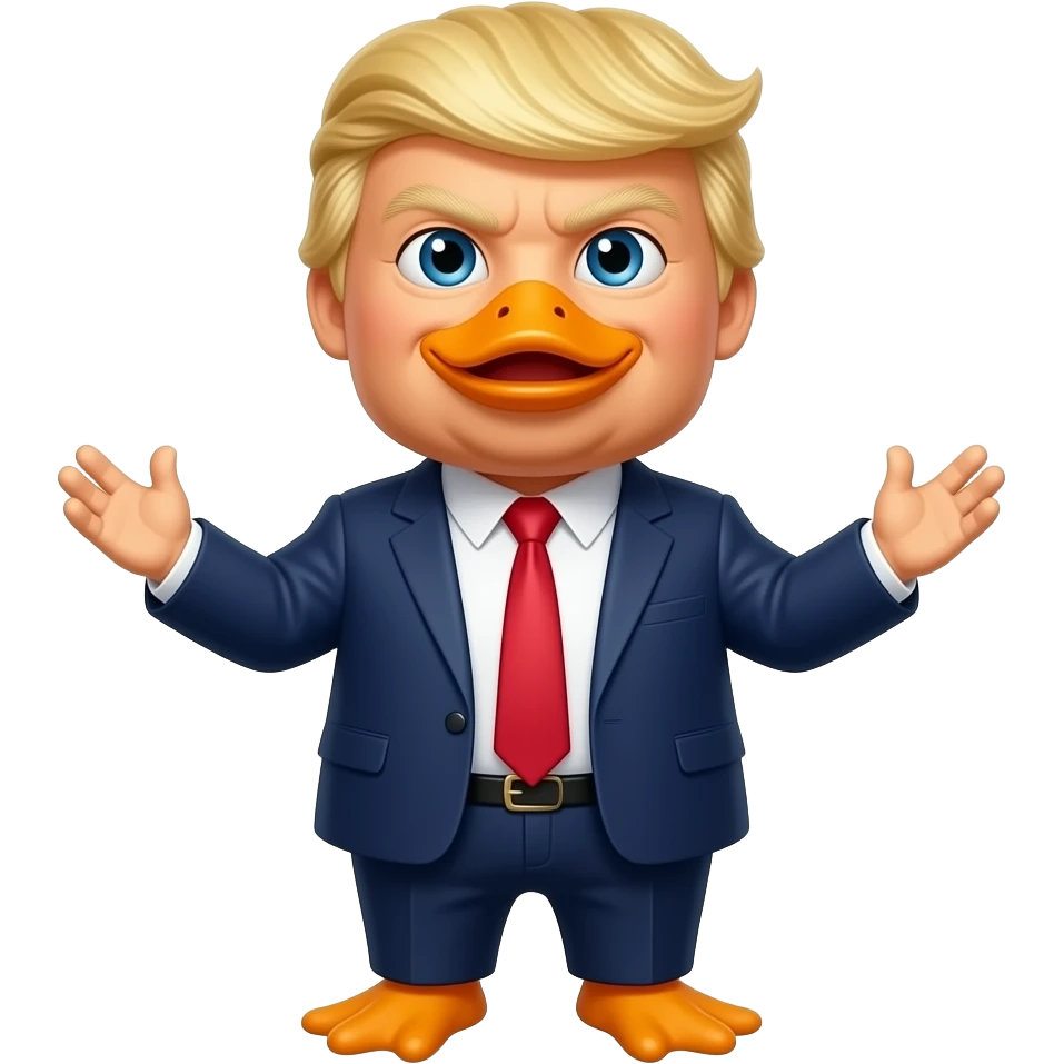 Ugly mad trump Duck body emoji