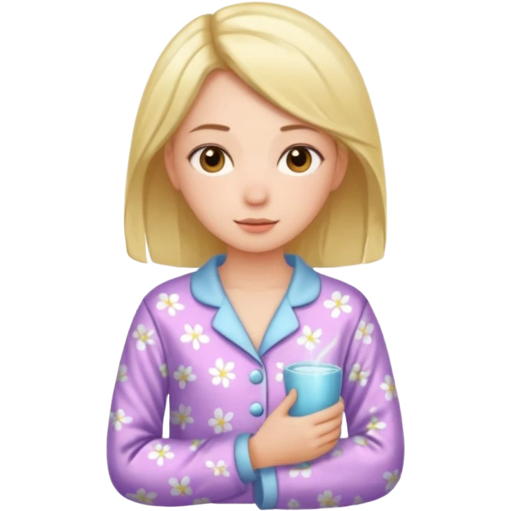 girl qnd shes weqring pjs emoji