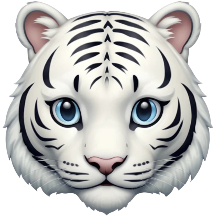 White tiger blue eyes emoji