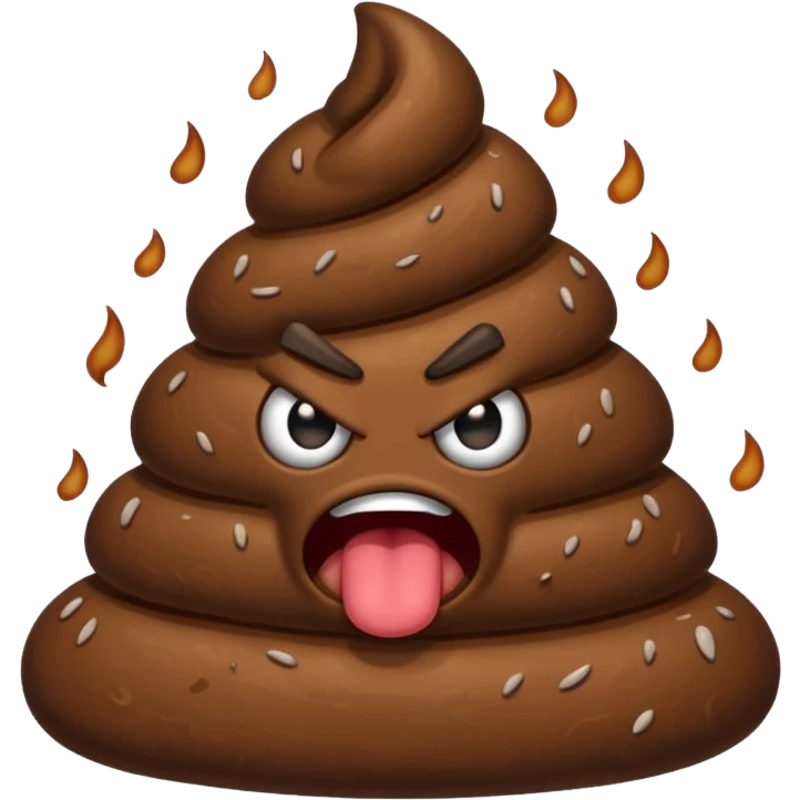 Angry poop emoji