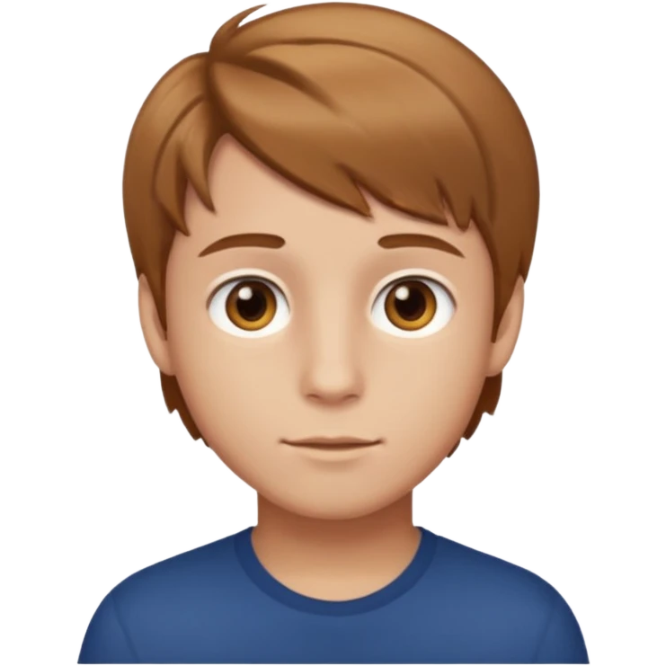 A boy with light brown hair and brown eyes and white skin emoji