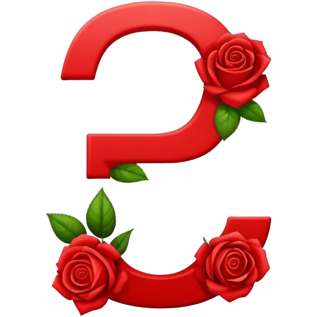 Roses alphabet E emoji