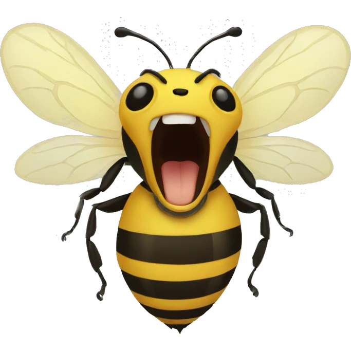 bee scream emoji