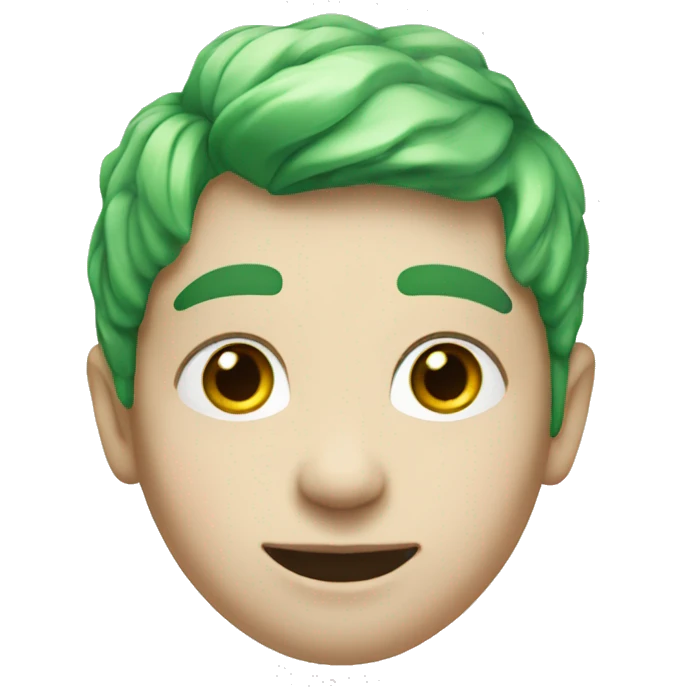 Boy Green Fairy, white skin, green hair emoji