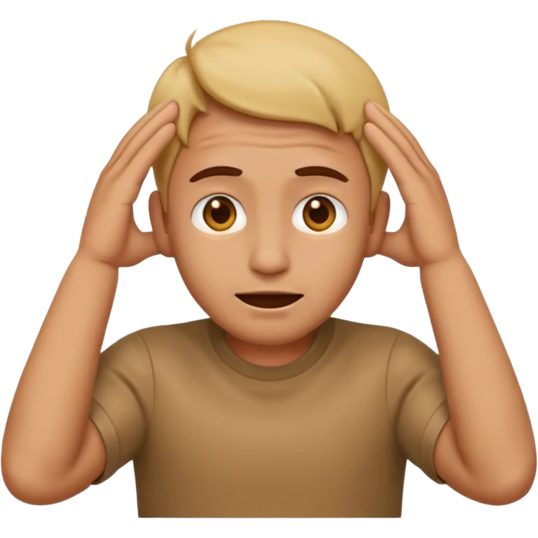 emoji face putting his hands on his ears, expressive, no text emoji