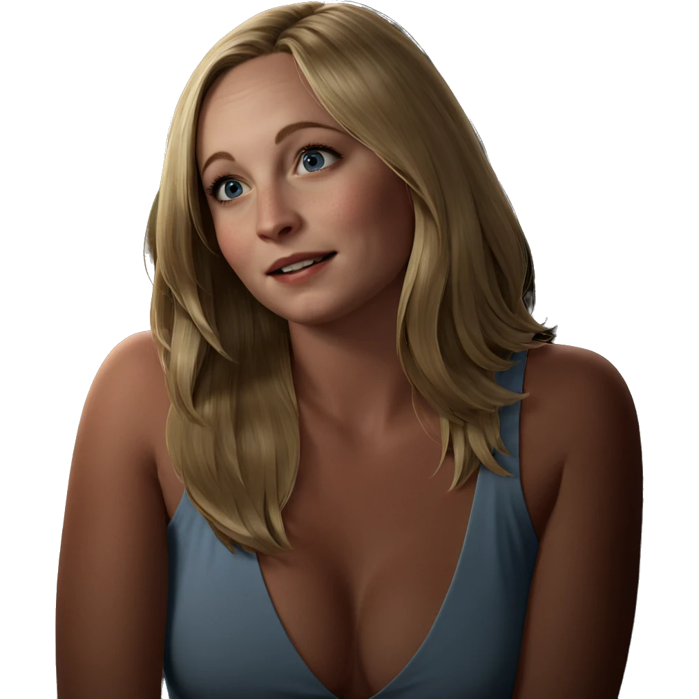 blonde girl in blue dress emoji