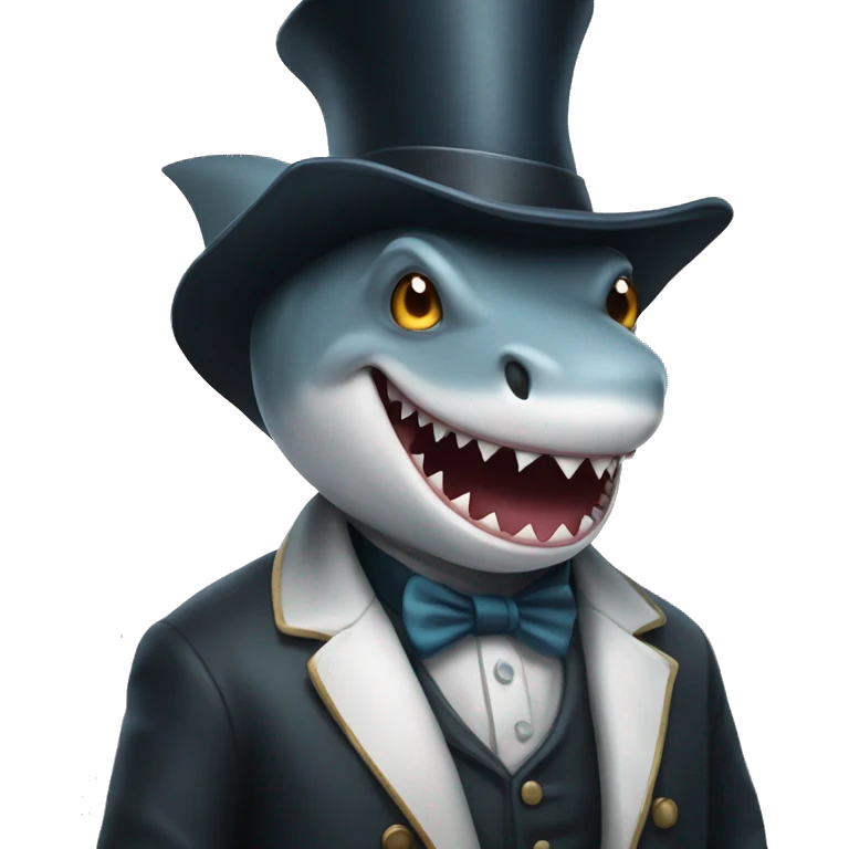 Magician shark emoji