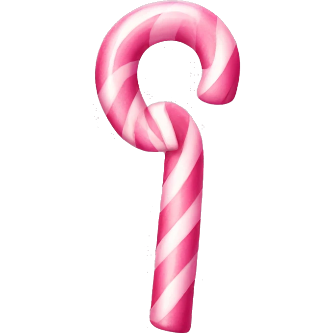 Pink candy cane with a bow  emoji