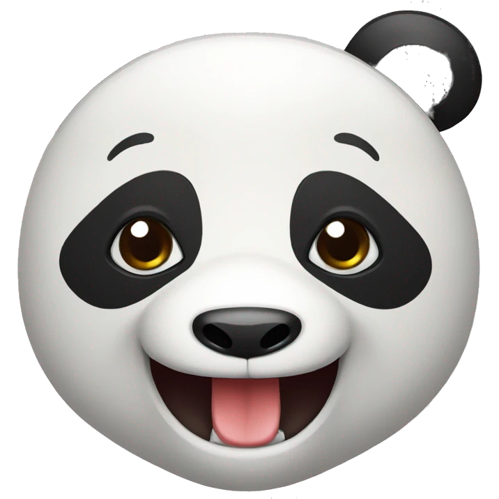 panda with grimacing face showing teeth emoji